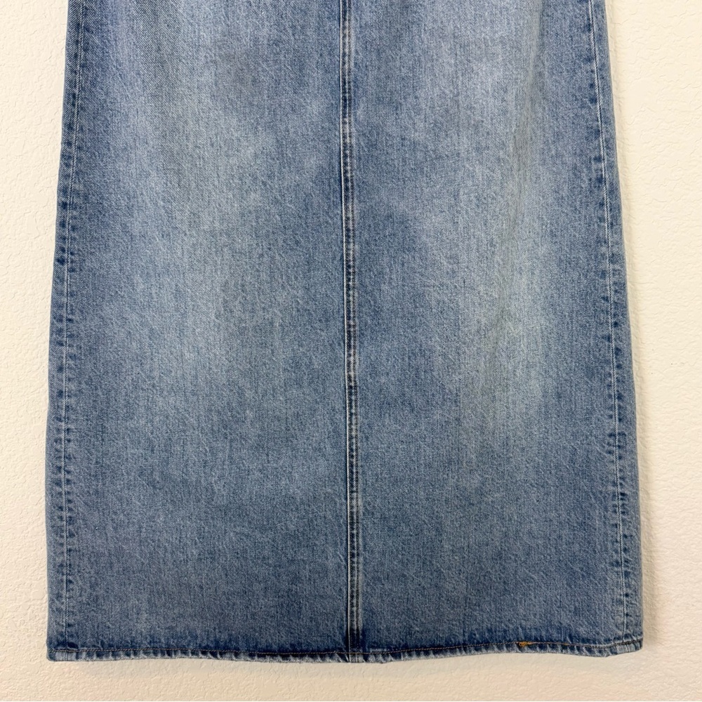 Aritzia Denim Forum The Nina High-Rise Maxi Slim Denim Skirt Size 27 - Picture 4 of 12